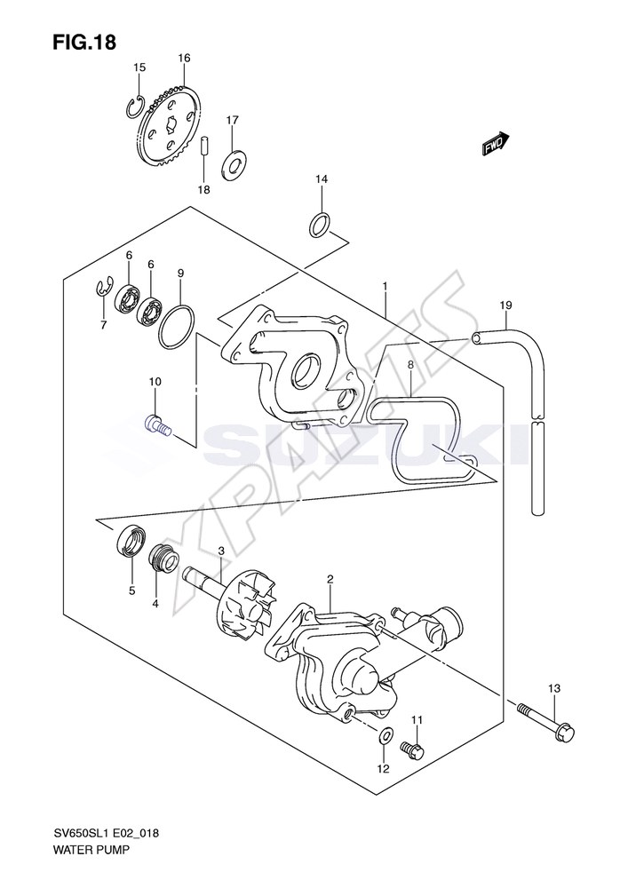 Billede til varegruppe STEERING STEM (SV650SUL1 E24)