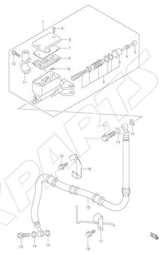 Billede til varegruppe CLUTCH MASTER CYLINDER (SV1000/ U1/ U2)