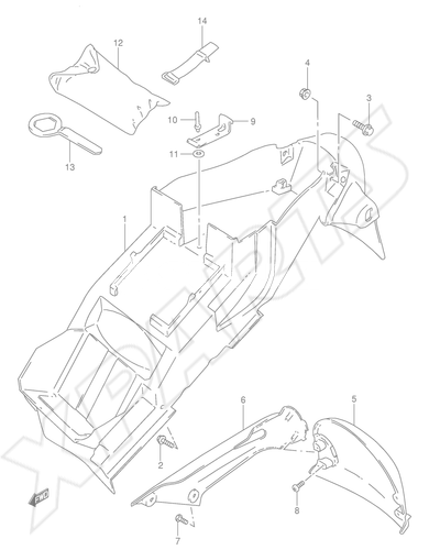 Billede til varegruppe REAR FENDER (MODEL V)