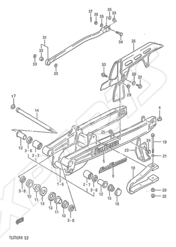 Picture for category REAR SWINGING ARM (E15,E16,E17,E18,E22,E24)
