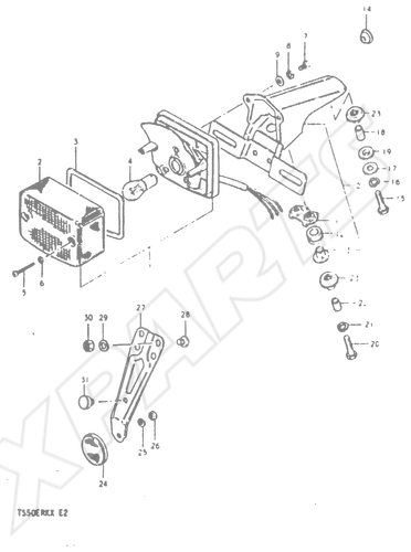 Billede til varegruppe REAR COMBINATION LAMPFIG.31 (F-6) : E21 FIG.32  (F-7) : E22