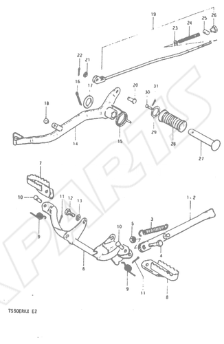 Billede til varegruppe BRAKE PEDALFIG.39 (G-6) : E16 FIG.40  (G-7) : E22
