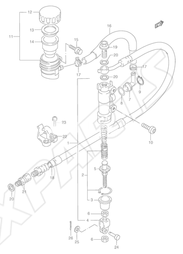 Billede til varegruppe REAR MASTER CYLINDER (MODEL K)