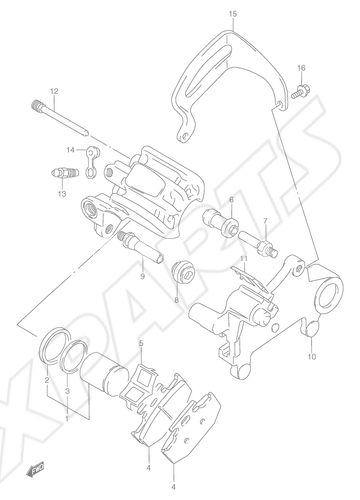 Bild für Kategorie REAR CALIPERS (MODEL K)