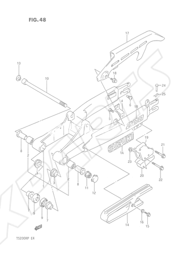 Billede til varegruppe REAR SWINGING ARM (E2,E4)