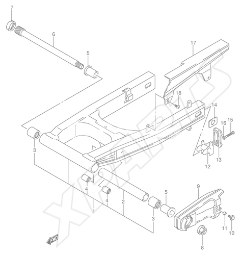 Bild für Kategorie REAR SWINGING ARM (MODEL K5/ K6)