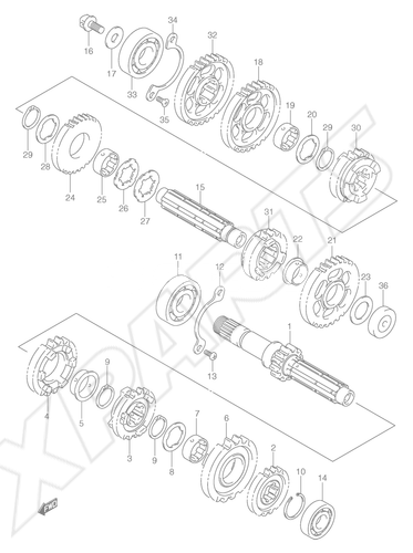 Billede til varegruppe TRANSMISSION (MODEL K1/ K2/ K3/ K4)