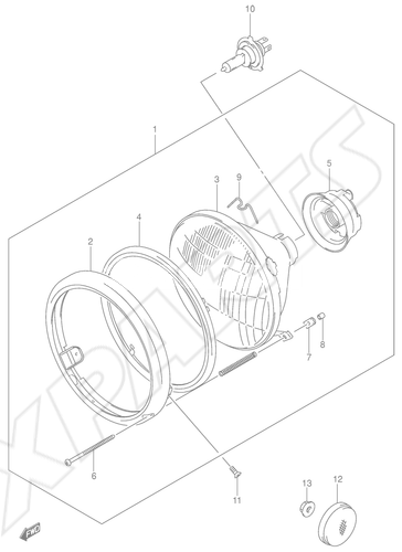 Billede til varegruppe HEADLAMP ASSY (MODEL K1/ K2/ K3/ K4 E24)