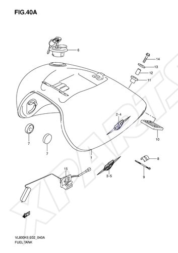 Billede til varegruppe FUEL TANK (MODEL K7): CZZ=YC3(WHITE),YD8(SILV ER)