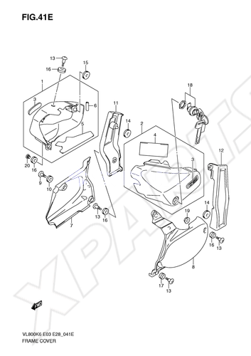 Billede til varegruppe FRAME COVER (MODEL K9): GDT=YPA(WHITE),YRC(BLUE )