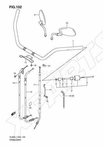 Billede til varegruppe HANDLEBAR (VL800L1 E24)
